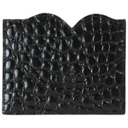 Vivienne Westwood Black Emboss Croc Heart Card Holder