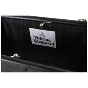 Vivienne Westwood Black Jane Supple Leather Frame Purse Bag
