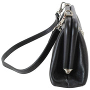Vivienne Westwood Black Jane Supple Leather Frame Purse Bag