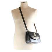 Vivienne Westwood Black Linda Silky Leather Crossbody Bag