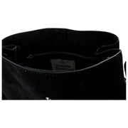 Vivienne Westwood Black Lottie Suede Small Shoulder Bag