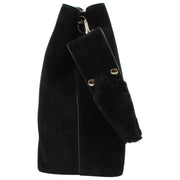 Vivienne Westwood Black Lottie Suede Small Shoulder Bag