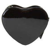 Vivienne Westwood Black Louise Shiny Patent Heart Crossbody Bag
