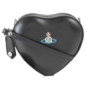 Vivienne Westwood Black Nappa Mini Heart Crossbody Bag