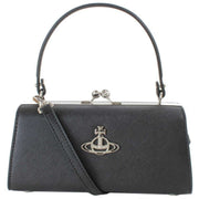 Vivienne Westwood Black Saffiano Doll XL Frame Purse