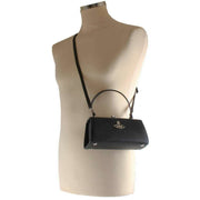 Vivienne Westwood Black Saffiano Doll XL Frame Purse