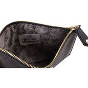 Vivienne Westwood Black Saffiano Zip Clutch Bag