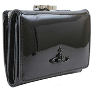 Vivienne Westwood Black Shiny Patent Small Frame Purse