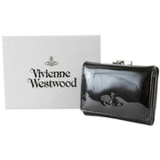 Vivienne Westwood Black Shiny Patent Small Frame Purse