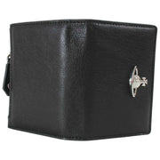 Vivienne Westwood Black Slim Flap Supple Leather Card Holder