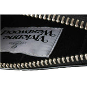 Vivienne Westwood Black Small Croc Flat Zip Clutch