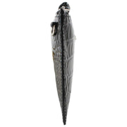 Vivienne Westwood Black Small Croc Flat Zip Clutch