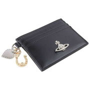Vivienne Westwood Black Smooth Card Holder with Charms