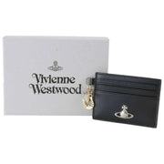 Vivienne Westwood Black Smooth Card Holder with Charms