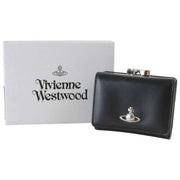 Vivienne Westwood Black Smooth Small Frame Purse