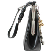 Vivienne Westwood Black Supple Leather Charm Frame Purse Handbag