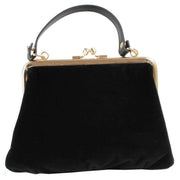 Vivienne Westwood Black Velvet Granny Frame Purse