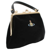 Vivienne Westwood Black Velvet Granny Frame Purse