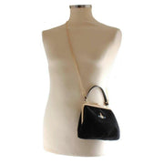 Vivienne Westwood Black Velvet Granny Frame Purse