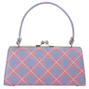 Vivienne Westwood Orange Doll XL Frame Saffiano Printed Tartan Bag