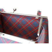 Vivienne Westwood Orange Doll XL Frame Saffiano Printed Tartan Bag