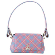 Vivienne Westwood Orange Hazel Saffiano Printed Tartan Small Handbag