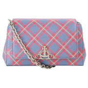 Vivienne Westwood Orange Hazel Saffiano Printed Tartan Small Handbag