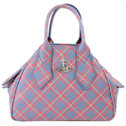 Vivienne Westwood Orange Yasmin Saffiano Printed Tartan Small Bag