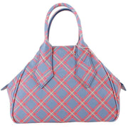 Vivienne Westwood Orange Yasmin Saffiano Printed Tartan Small Bag