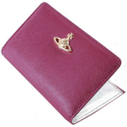 Vivienne Westwood Purple Saffiano Slim Flap Card Holder Purse