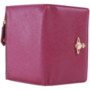 Vivienne Westwood Purple Saffiano Slim Flap Card Holder Purse