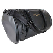 Fred Perry Black Scotch Grain Barrel Bag