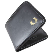 Fred Perry Black Tonal Billfold Wallet