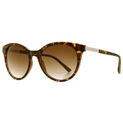 French Connection Brown Soft Round Metal Trim Sunglasses