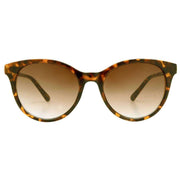 French Connection Brown Soft Round Metal Trim Sunglasses