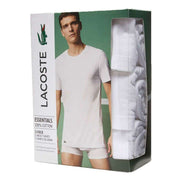 Lacoste White Classic Crew Neck 3 Pack T-Shirts
