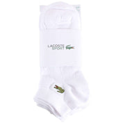 Lacoste White Sports 3 Pack Trainer Socks