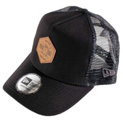 New Era Black 9FORTY Heritage Patch Trucker Cap