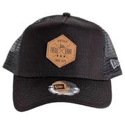 New Era Black 9FORTY Heritage Patch Trucker Cap