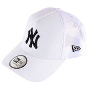 New Era White 9FORTY League Essential New York Yankees Trucker Cap