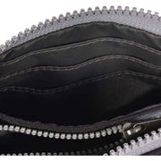 Roka Black Carnaby Small Sustainable Canvas Wallet