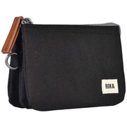 Roka Black Carnaby Small Sustainable Canvas Wallet