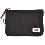 Roka Black Carnaby Small Sustainable Canvas Wallet