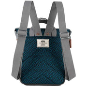 Roka Blue Bantry B Small Snake Print Sustainable Canvas Backpack