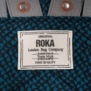 Roka Blue Bantry B Small Snake Print Sustainable Canvas Backpack