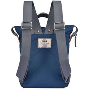 Roka Blue Bantry B Small Sustainable Canvas Flannel Backpack