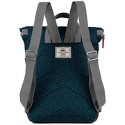 Roka Blue Canfield B Medium Snake Print Sustainable Canvas Backpack