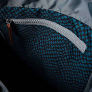 Roka Blue Canfield B Medium Snake Print Sustainable Canvas Backpack