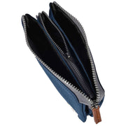 Roka Blue Carnaby Medium Sustainable Canvas Wallet