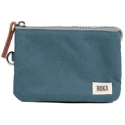 Roka Blue Carnaby Small Sustainable Canvas Wallet